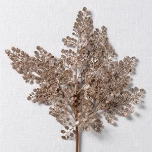 Balsam Hill Maiden Hair Champagne Glittered Fern Picks